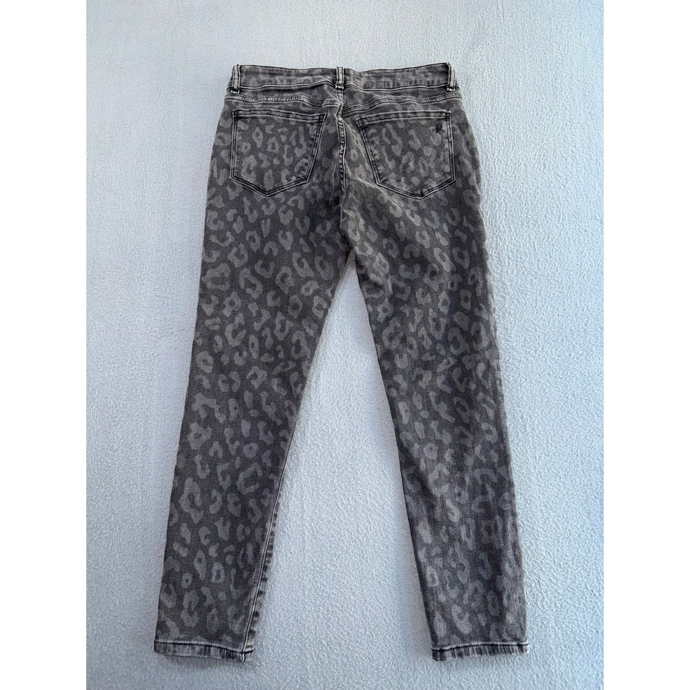DL1961 Florence Cropped Instasculpt Skinny Jeans Grey Leopard Print 26 Memphis - Picture 3 of 10